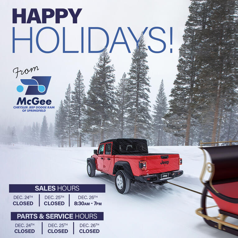 Happy Holidays - McGee Chrysler Jeep Dodge Ram